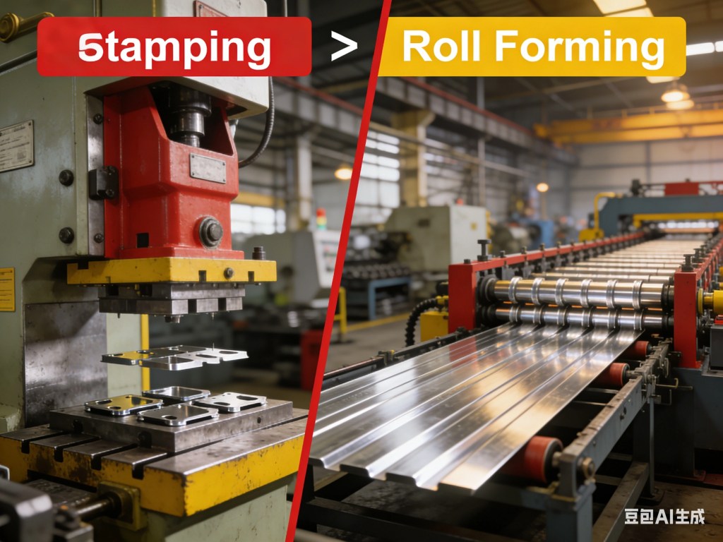 Stamping vs Roll Forming: Comparison of production methods.
